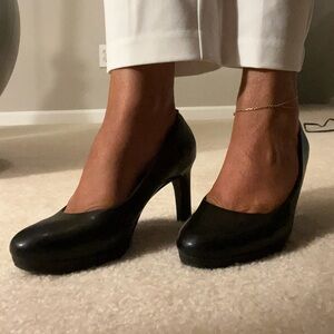 Clarks Black High Heel Pumps with Platform